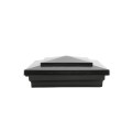 5.625" Cape May Style Vinyl Post Cap for Vinyl Fence and Railing (Hammertone Black)