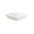 5.625" Cape May Style Vinyl Post Cap for Vinyl Fence and Railing (White)