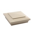 6X6 Cape May Style Vinyl Post Cap for Vinyl Fence and Railing (Almond) (simple6)