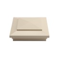 6X6 Cape May Style Vinyl Post Cap for Vinyl Fence and Railing (Almond) (simple6)