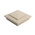 6X6 Cape May Style Vinyl Post Cap for Vinyl Fence and Railing (Almond) (simple6)