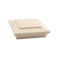 6X6 Cape May Style Vinyl Post Cap for Vinyl Fence and Railing (Beige) (simple6)