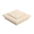 6X6 Cape May Style Vinyl Post Cap for Vinyl Fence and Railing (Beige) (simple6)