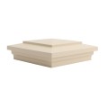 6X6 Cape May Style Vinyl Post Cap for Vinyl Fence and Railing (Beige) (simple6)
