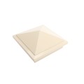 5X5 Haven Style Vinyl Post Cap for Vinyl Fence and Railing (Almond)