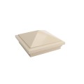 5X5 Haven Style Vinyl Post Cap for Vinyl Fence and Railing (Almond)