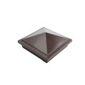 5X5 Haven Style Vinyl Post Cap for Vinyl Fence and Railing (Antique Brown)