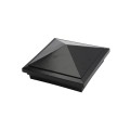 5.625" Haven Style Vinyl Post Cap for Vinyl Fence and Railing (Hammertone Black)