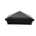 5.625" Haven Style Vinyl Post Cap for Vinyl Fence and Railing (Hammertone Black)