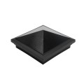 5.625" Haven Style Vinyl Post Cap for Vinyl Fence and Railing (Hammertone Black)
