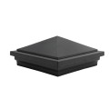 5.625" Haven Style Vinyl Post Cap for Vinyl Fence and Railing (Hammertone Black)