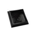 5.625" Haven Style Vinyl Post Cap for Vinyl Fence and Railing (Hammertone Black)
