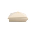 6X6 Haven Style Vinyl Post Cap for Vinyl Fence and Railing (Beige)