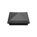 6X6 Haven Style Vinyl Post Cap for Vinyl Fence and Railing (Hammertone Black)