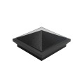 6X6 Haven Style Vinyl Post Cap for Vinyl Fence and Railing (Hammertone Black)