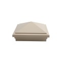 6X6 Haven Style Vinyl Post Cap for Vinyl Fence and Railing (Khaki)