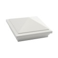 6X6 Haven Style Vinyl Post Cap for Vinyl Fence and Railing (White)