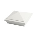 6X6 Haven Style Vinyl Post Cap for Vinyl Fence and Railing (White)