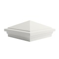 6X6 Haven Style Vinyl Post Cap for Vinyl Fence and Railing (White)
