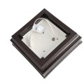 5X5 Neptune Low Voltage Lighted Post Cap - Antique Brown