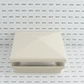 5" Sq. Neptune Low Voltage LED Lighted Vinyl Post Cap for Vinyl Fence and Railing (Warm White) Beige