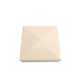 5" Sq. Neptune Low Voltage LED Lighted Vinyl Post Cap for Vinyl Fence and Railing (Warm White) Beige