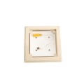 5" Sq. Neptune Low Voltage LED Lighted Vinyl Post Cap for Vinyl Fence and Railing (Warm White) Beige