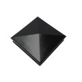 5" Sq. Neptune Low Voltage LED Lighted Vinyl Post Cap for Vinyl Fence and Railing (Warm White) Hammertone Black