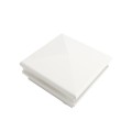 5" Sq. Neptune Low Voltage LED Lighted Vinyl Post Cap for Vinyl Fence and Railing (Cool White) White