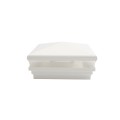 5" Sq. Neptune Low Voltage LED Lighted Vinyl Post Cap for Vinyl Fence and Railing (Cool White) White