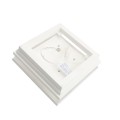 5" Sq. Neptune Low Voltage LED Lighted Vinyl Post Cap for Vinyl Fence and Railing (Cool White) White