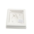 5" Sq. Neptune Low Voltage LED Lighted Vinyl Post Cap for Vinyl Fence and Railing (Cool White) White
