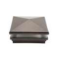 5.625" (5 5/8" x 5 5/8") Neptune Low Voltage (Warm White LED) Lighted Vinyl Post Cap for 6" x 6" Wood Post - Antique Brown