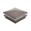 5.625" (5 5/8" x 5 5/8") Neptune Low Voltage (Warm White LED) Lighted Vinyl Post Cap for 6" x 6" Wood Post - Antique Brown
