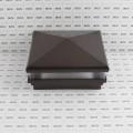 5.625" Sq. Neptune Low Voltage LED Lighted Vinyl Post Cap for Vinyl Fence and Railing (Cool White) Antique Brown