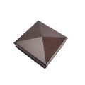 5.625" Sq. Neptune Low Voltage LED Lighted Vinyl Post Cap for Vinyl Fence and Railing (Cool White) Antique Brown