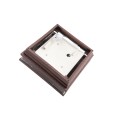5.625" Sq. Neptune Low Voltage LED Lighted Vinyl Post Cap for Vinyl Fence and Railing (Cool White) Antique Copper