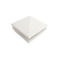 5.625" Sq. Neptune Low Voltage LED Lighted Vinyl Post Cap for Vinyl Fence and Railing (Cool White) White
