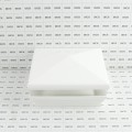 5.625" Sq. Neptune Low Voltage LED Lighted Vinyl Post Cap for Vinyl Fence and Railing (Cool White) White