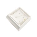 5.625" Sq. Neptune Low Voltage LED Lighted Vinyl Post Cap for Vinyl Fence and Railing (Cool White) White