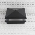 6" Sq. Neptune Low Voltage LED Lighted Post Cap - Hammertone Black LMT-1507-LED-HB-3K