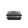 6" Sq. Neptune Low Voltage LED Lighted Post Cap - Hammertone Black LMT-1507-LED-HB-3K