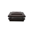 5" Sq. Cape May Low Voltage LED Lighted Vinyl Post Cap for Vinyl Fence and Railing (Warm White) Antique Brown