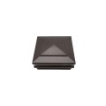 LMT 5" Sq. Cape May Low Voltage LED Lighted Vinyl Post Cap - Antique Brown LMT-1508-LED-AB-5K