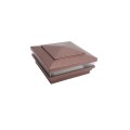 5" Sq. Cape May Low Voltage LED Lighted Vinyl Post Cap for Vinyl Fence and Railing (Warm White) Antique Copper