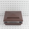 5" Sq. Cape May Low Voltage LED Lighted Vinyl Post Cap for Vinyl Fence and Railing (Warm White) Antique Copper