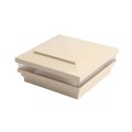5" Sq. Cape May Low Voltage LED Lighted Vinyl Post Cap for Vinyl Fence and Railing (Cool White) Beige