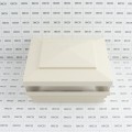 5" Sq. Cape May Low Voltage LED Lighted Vinyl Post Cap for Vinyl Fence and Railing (Cool White) Beige