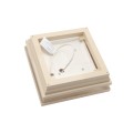 5" Sq. Cape May Low Voltage LED Lighted Vinyl Post Cap for Vinyl Fence and Railing (Cool White) Beige