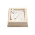 5" Sq. Cape May Low Voltage LED Lighted Vinyl Post Cap for Vinyl Fence and Railing (Cool White) Beige